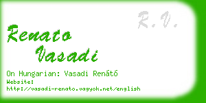 renato vasadi business card