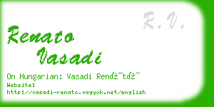 renato vasadi business card